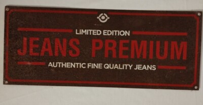 Platten Jeans Metall Vintage Laden Kleidung Dressing Fashion Mode