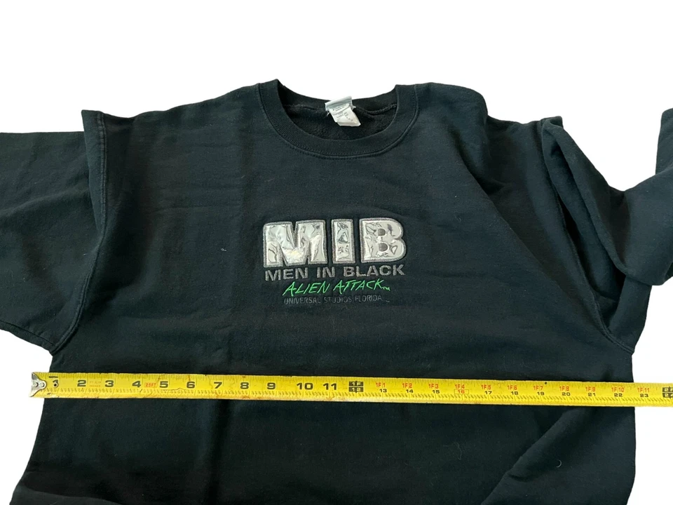 Sudadera De Colección Sin usar, en caja para hombres en negro Alien Attack Universal Orlando Talla L Pullover años 90 Foto 4 de 4