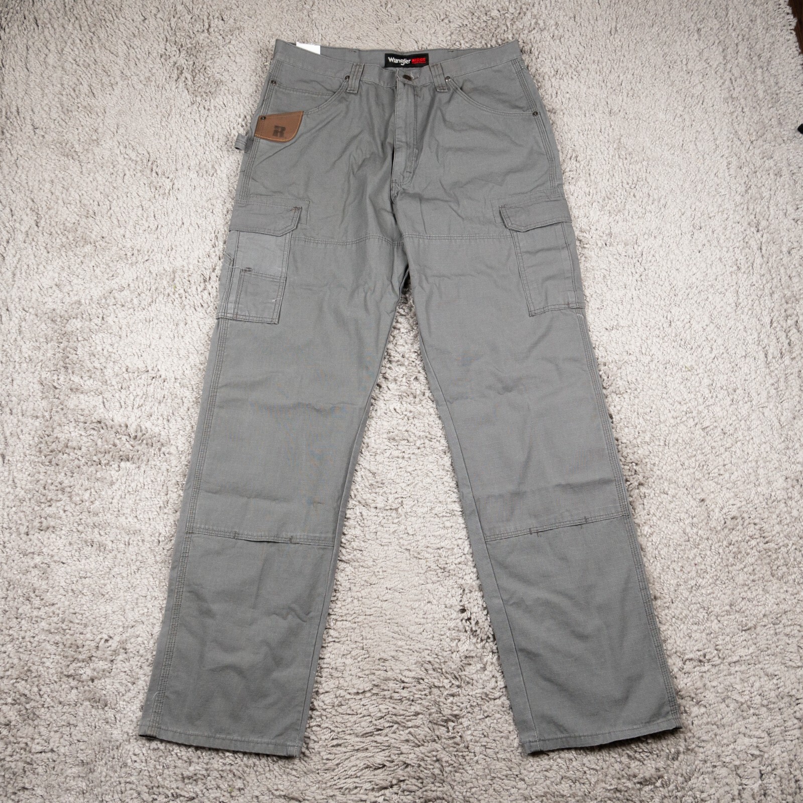 Wrangler Riggs Ranger Cargo Pants Men Size W36 L36 Gray Ripstop NWT