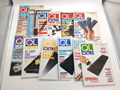 Komplettsatz 12 QL World Magazine 1987 Sinclair QL Rare Vintage Computing