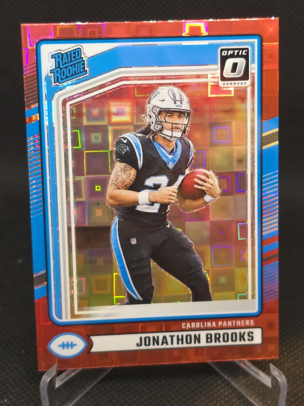 2024 Donruss Jonathon Brooks Rated Rookie Red Pandora Optic Preview Panthers