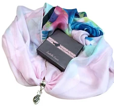 Silver Cat Shape Scarf Ring Holder Brooch Pin Buckle Accessory Costume Jewellery