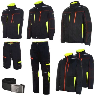 LEIKATEX Hochwertige Profi Arbeitskleidung Arbeitshose Berufsbekleidung ** BLACK LINE **