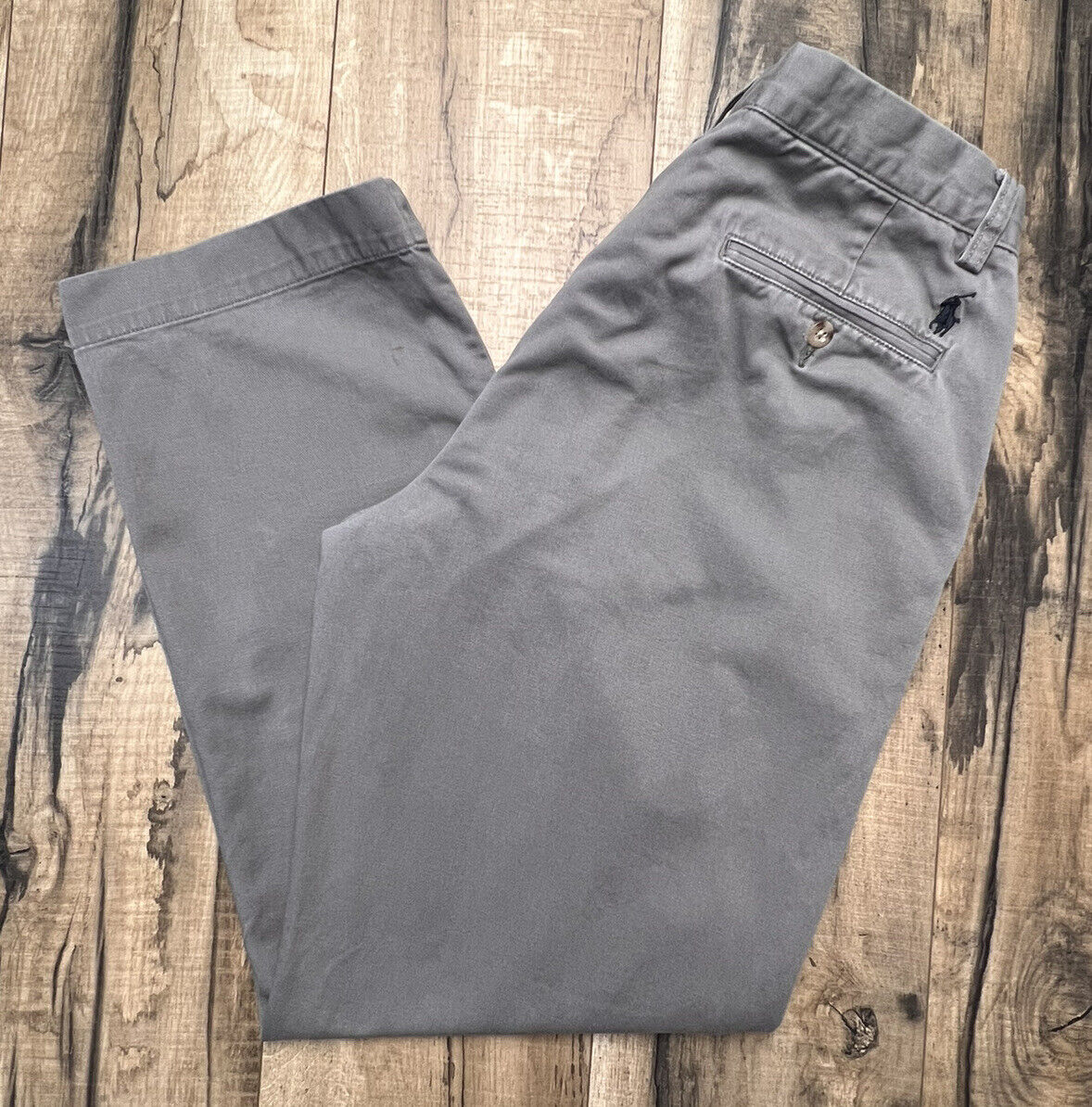 Polo Ralph Lauren preston Chino Pants Size 33 x 32 Gray Flat Polo Ralph Lauren preston Chino Pants Size 33 x 32 Gray Flat
