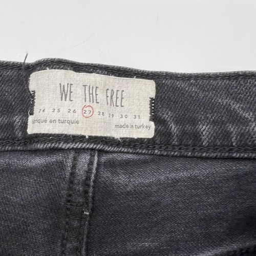 We The Free People schwarze Knielöcher Button Fly Denim Jeans Skinny 27 - Bild 5 von 6