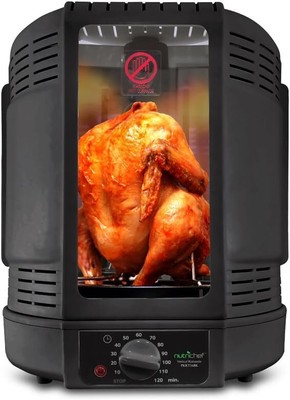 NutriChef Vertical Countertop Rotisserie Oven Roaster, Rotating Shawarma And and