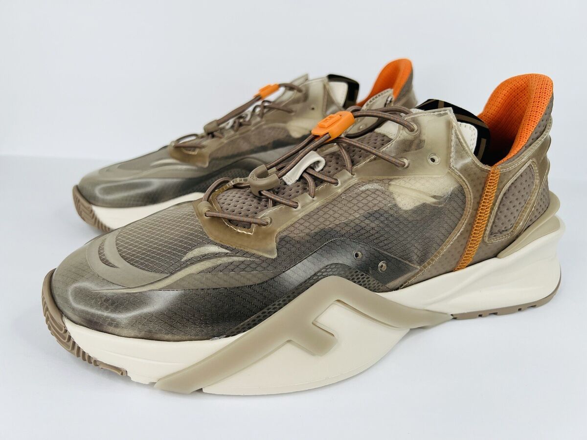 FENDI Flow FF Nylon Transparent Mix Media Logo Sneakers UK FENDI Flow FF Nylon Transparent Mix Media Logo Sneakers UK