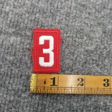 Boy Scouts of America BSA Red White Troop Number  3 Patch G4