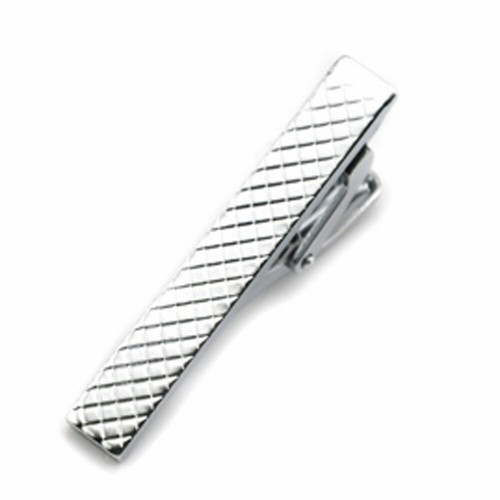 Fermacravatta Uomo Business Argento Acciaio Inox 4CM Skinny Fermacravatta Spille Uomo Gioielli - Foto 6 di 18