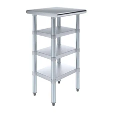 18 in. x 18 in. Stainless Steel Table With Three Undershelves