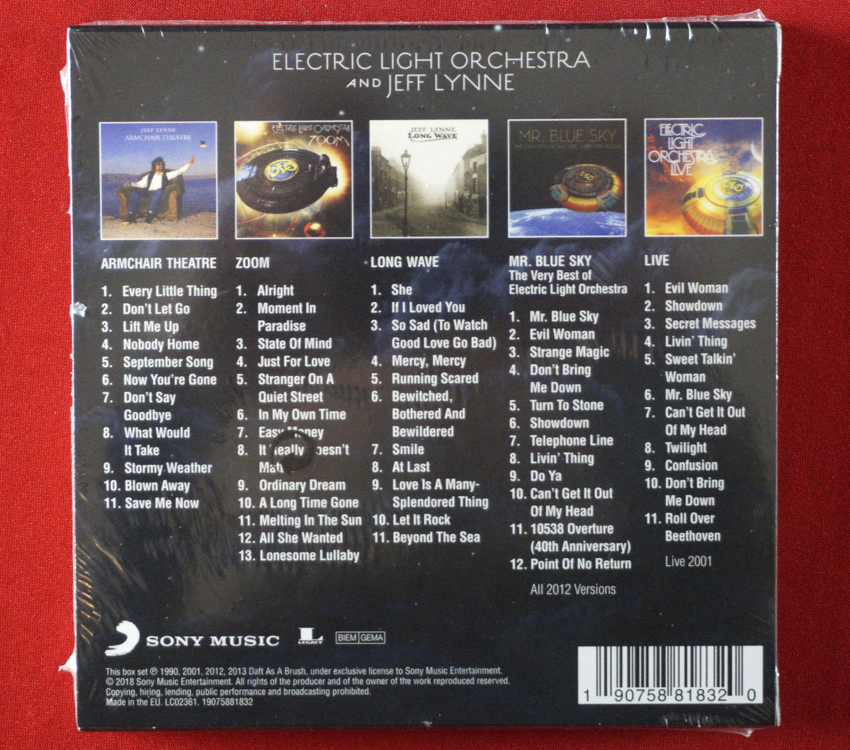 Elo Electric Light Orchestra And Jeff Lynne 5 CD Album Classics