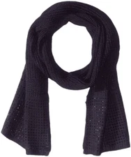 Calvin Klein Studded Knit Scarf Muffler Navy Nwt