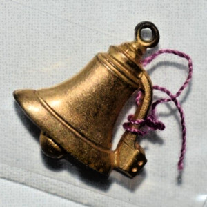 Authentic TINY BELL CHARM HOLLOW GOLD-PLATED 1/2 INCH