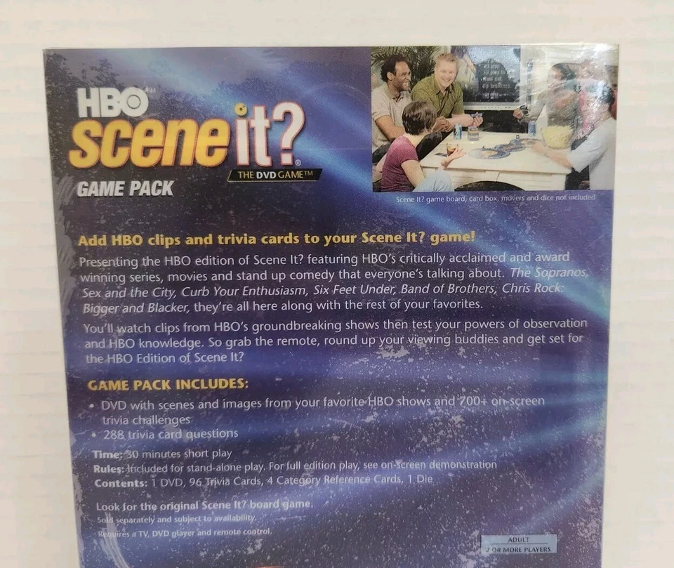 Scene It? HBO Edition (Super Game Pack)  (DVD / HD Video Game, 2005) NEW SEALED  - Image 4 of 4