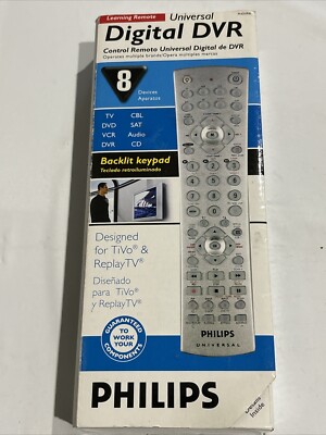 Philips Universal Digital DVR Learning Remote Control 8 Devices  Original Box