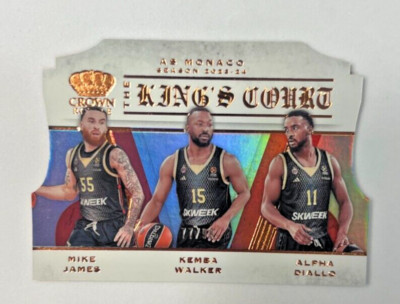 2023/24 Panini Euroleague Crown Royale King's JAMES WALKER DIALLO Die-Cut 77/99