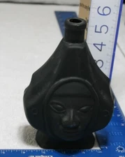 Vintage Inca Face Pisco Miniature Bottle 5" Beautiful Decorative
