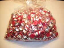 Large 1000 Pc. Lot 20mm Flip Top Cap Aluminum Crimp Seal for Serum Vials Red