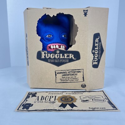 Fuggler Funny Ugly Monster Sir Horns Alot Blue With Horns Plush Felt