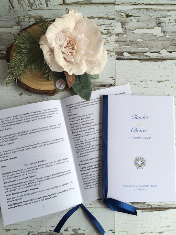 LIBRETTO MESSA matrimonio personalizzabile nei colori e nel tema - Immagine 2 di 3