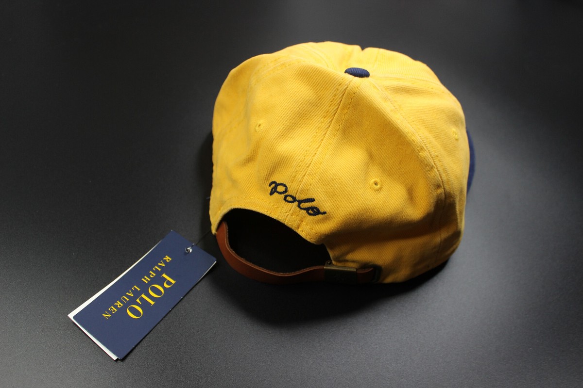 希少　yellow Polo Ralph Lauren キャップ NWT Polo Ralph Lauren Yellow “P” Embroidered Logo Twill