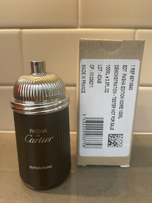 PASHA DE Cartier EDITION NOIRE EDT Spray 3.3oz /100 ml Mens tester NEW IN BOX