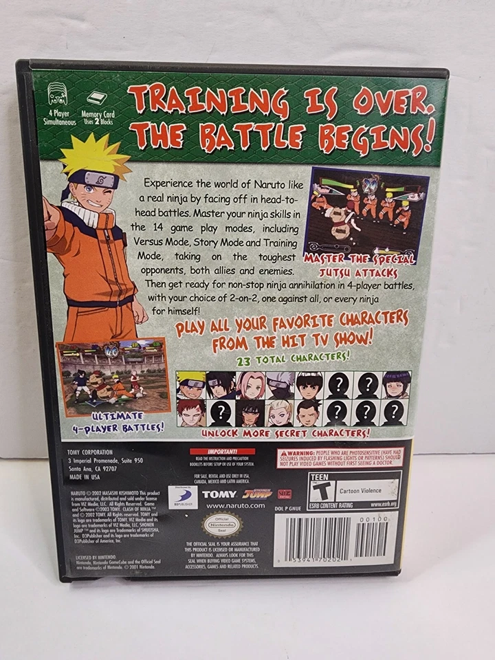 Naruto: Clash of Ninja 2 GameCube CIB, Player's Choice, Tested, CHECK CONDITIONS - Image 2 of 4