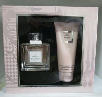 BALMAIN EAU D'IVOIRE SET Oz Eau De Toilette oz Perfumed Body  Lotion