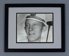 BING CROSBY SIGNED AUTO AUTOGRAPH VINTAGE GOLF 11X14 PHOTO DISPLAY BGS/DNA