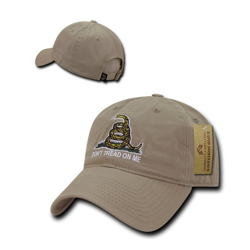 Men's Gadsden Baseball Cap Khaki Don't Tread On Me Military USMC