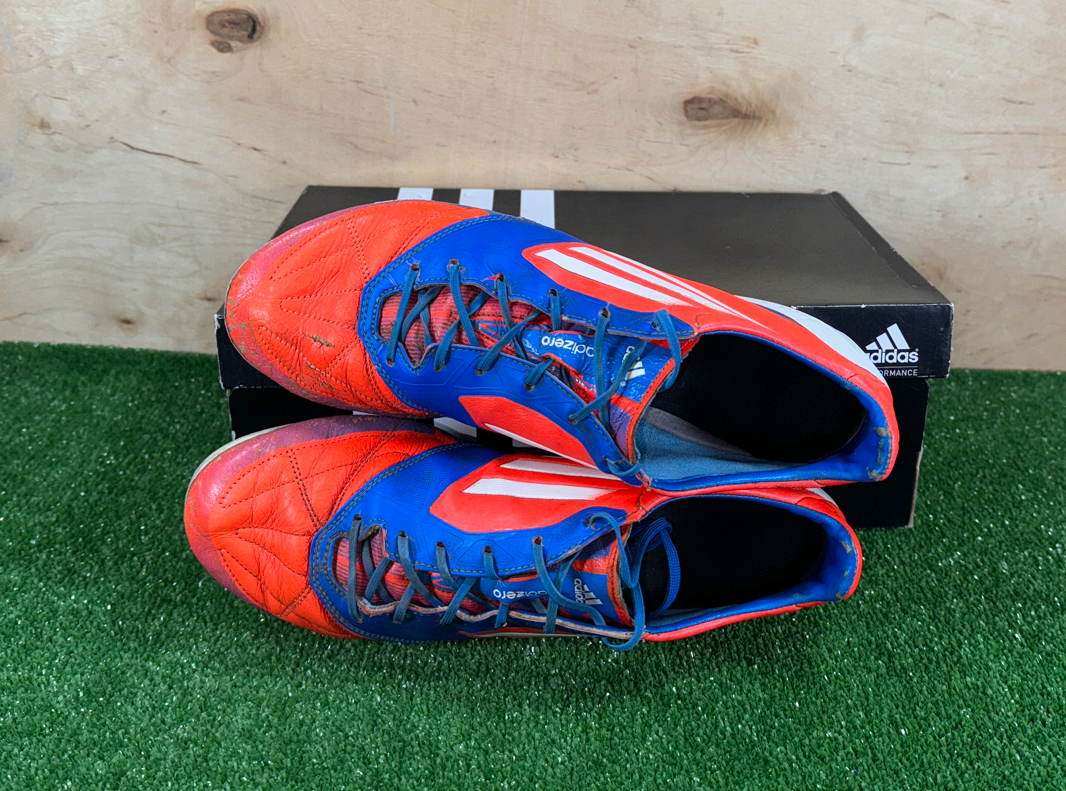 Adidas adizero F50 FG Leather V21432 US9.5 UK9 Orange boots Cleats