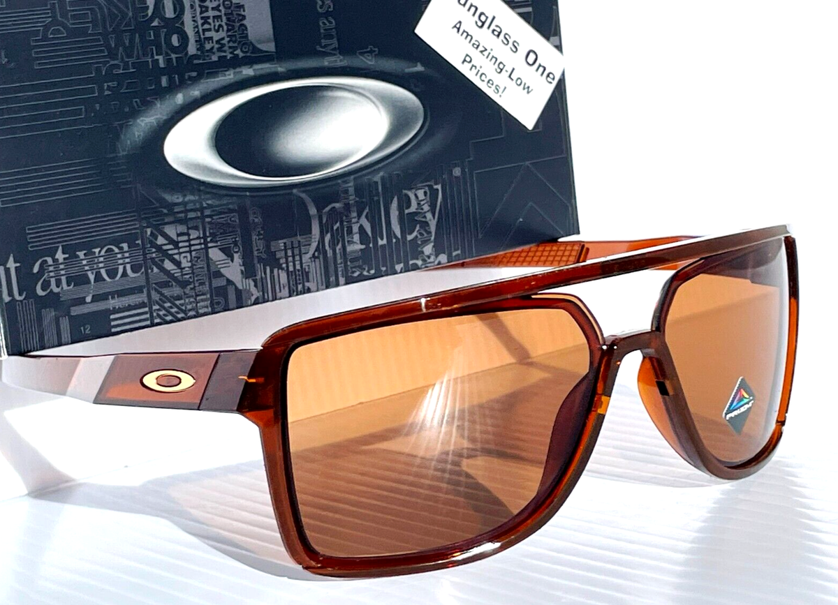 NEW Oakley CASTEL Shiny Rootbeer PRIZM Bronze Lens Sunglass 9147