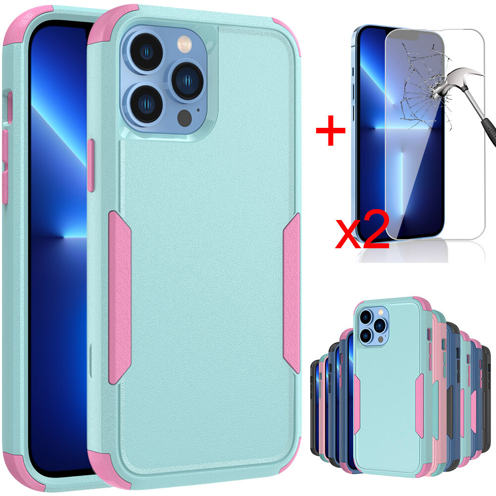 Heavy Duty Case For iPhone 12 11 Pro Max XR XS Shockproof Cover+