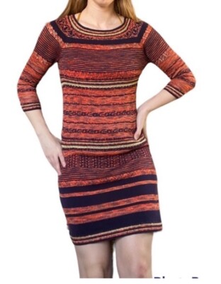 Robe évasée Diane Von Furstenberg Cadenza - Taille S - Rayée Métallisée, Sans Manches - Occasion TB