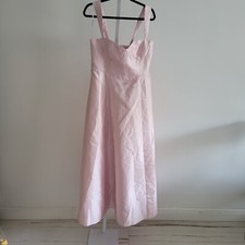 Alfred song bustier tie back pink gown sz 16