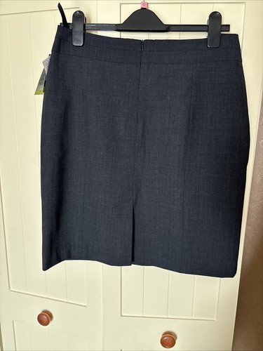 SKOPES Marie Ladies Charcoal Grey Wool Blend Lined Tailored Skirt Size 12 S NEW - Picture 10 of 13