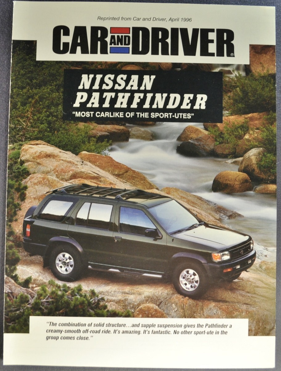 1996 Nissan Pathfinder Road Test Brochure Folder SUV Excellent