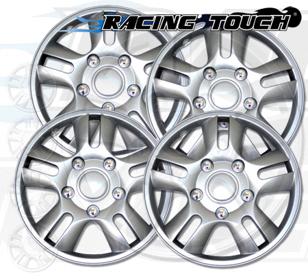 Metallic Silver 4pcs Set #006 15" Inches Hubcaps Hub Cap Wheel Cover Rim Skin - Picture 5 of 5