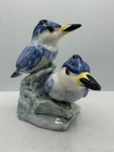 RARE Antique Stangl Pottery Double Kingfisher ceramic bird figurine.