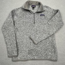 Patagonia Better Sweater Quarter Zip Pullover Womens M Birch White