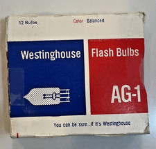 Vintage Lot of 1 Box AG-1 Flash Bulbs 12 Bulbs Photography Westinghouse 9 Loose