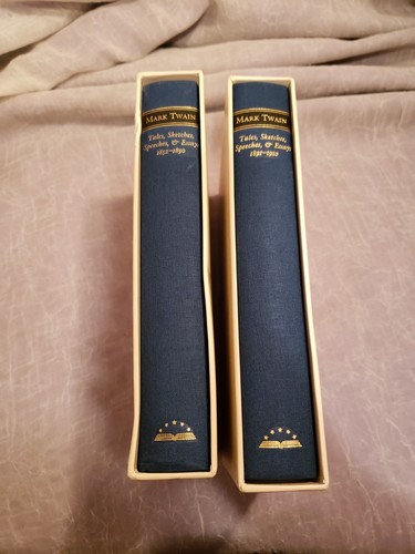LIBRARY OF AMERICA, MARK TWAIN, TALES, SKETCHES, SPEECHES & ESSAYS. Vols. 1 & 2. - Picture 5 of 22