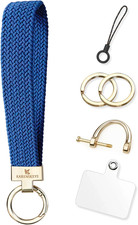 Stretchy Keychain Wristlet, Key Chain for Car Keys with D Ring, Wrist Lanyard Ke