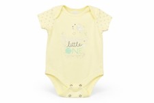 Baby Mini Club Size 0-3 Months Babygrow One-Piece Yellow Short Sleeve