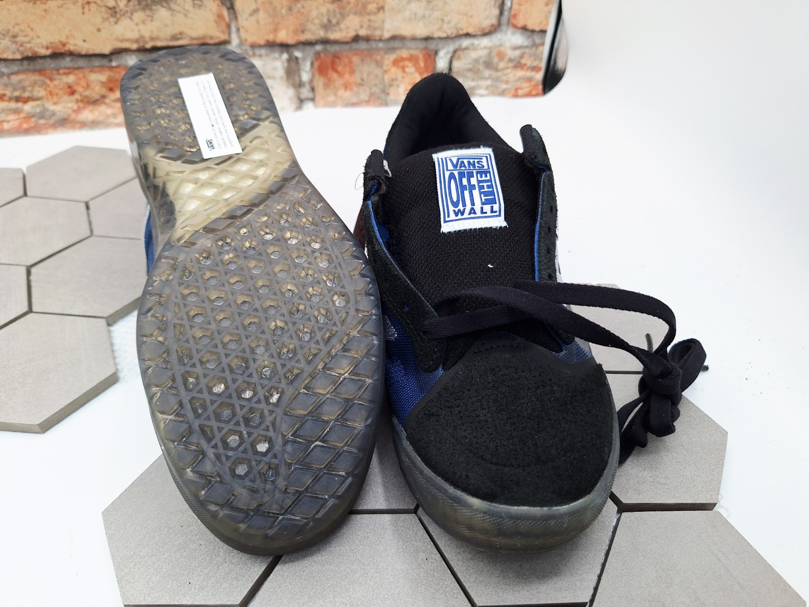 Vans Evdnt Ultimate Waffle Deuce Black True Blue Skate Shoes Men's Size 7.5 Rare image 4