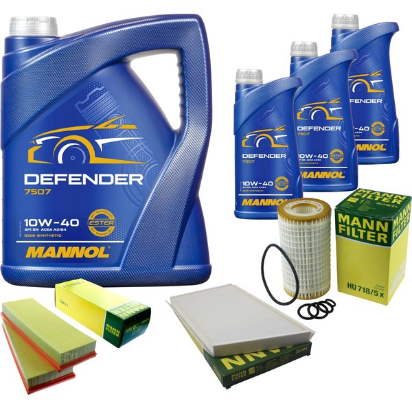Inspektionspaket 8L Mannol 10W-40 FüR Mercedes W203 C 240 C209 320 280 A209-image