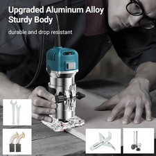 1200W Palm Router 1/4" Electric Hand Trimmer Wood Laminator Woodworking UK Plug