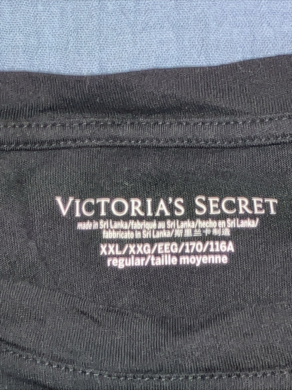 Victoria's Secret Womens XXL Short Sleeve T Shirt Black Casual Round Neck image 2