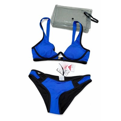 MOEVA Alice Bikini Blue Black Style ALC0070 Size Small NWT