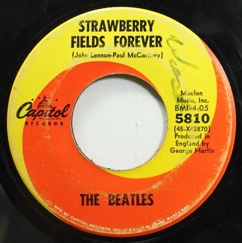 Rock 45 The Beatles - Strawberry Fields Forever / Penny Lane On Capitol Records